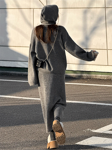 도하느 니트쓰리피스세트