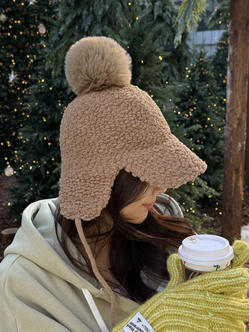 도론크 부클방울귀도리캡