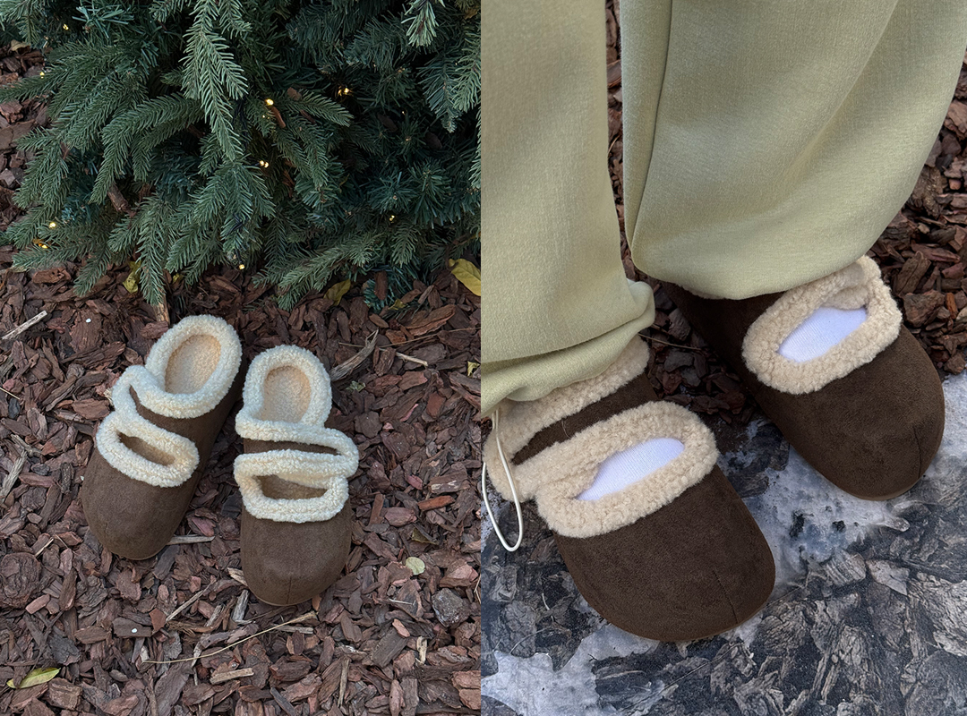 에프딜 통굽안감양털슬리퍼