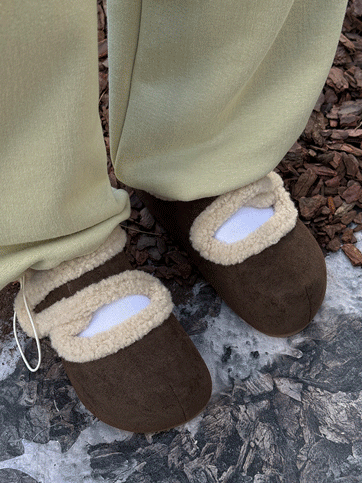 에프딜 통굽안감양털슬리퍼