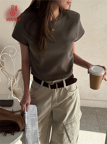 온쥬앙 기모크롭반팔티