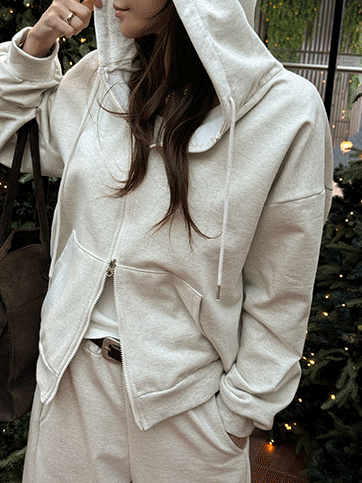 아슬코 기모후드집업