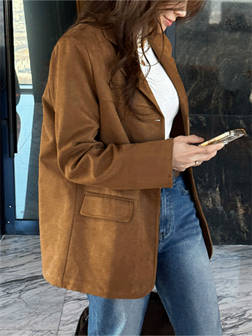 퍼브코 누빔스웨이드자켓