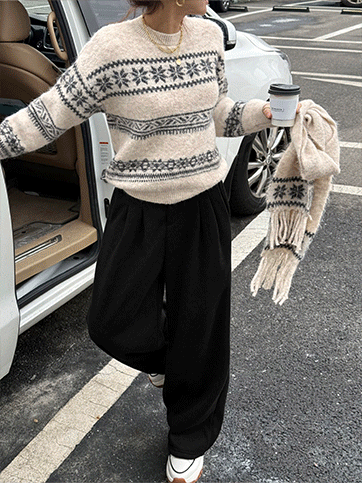 더후벨 머플러노르딕니트