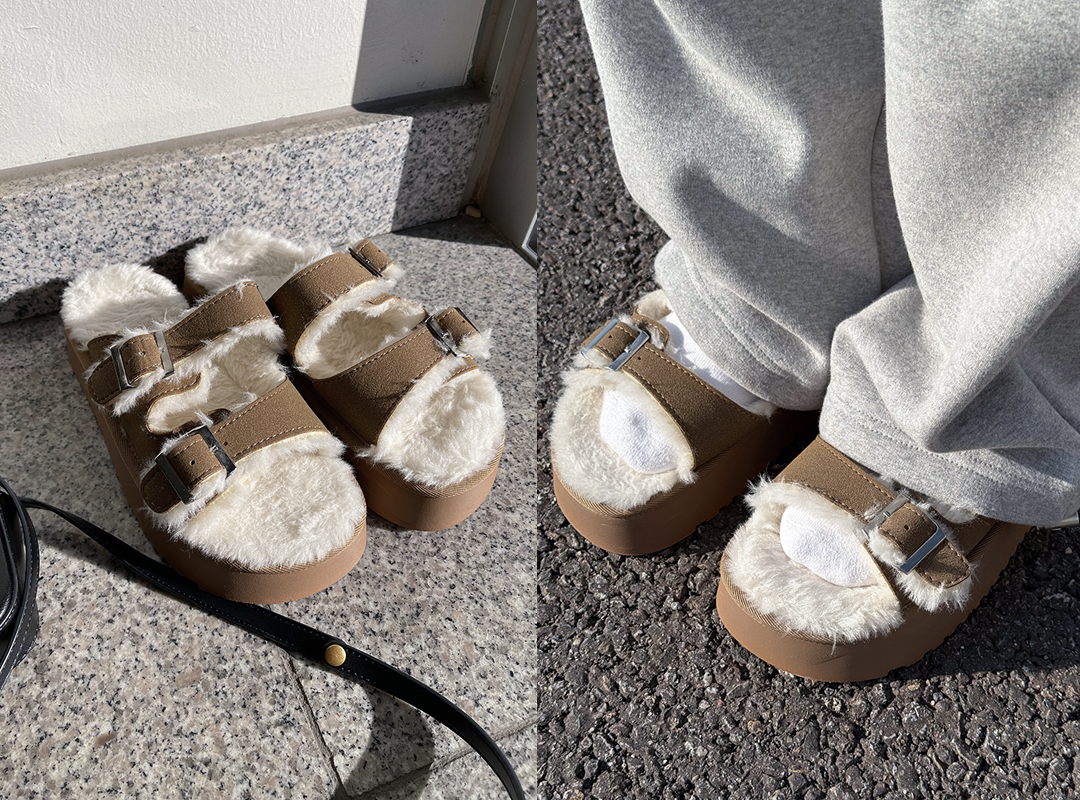 비엔카 안감퍼버클슬리퍼