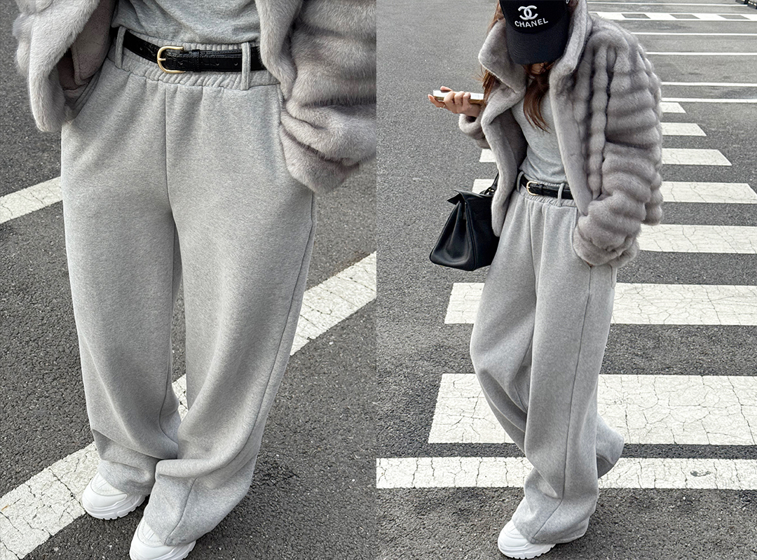 바수드 양기모밴딩팬츠