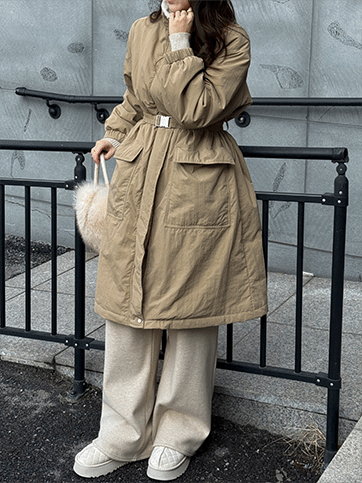 포렝드 벨트안감퍼롱점퍼