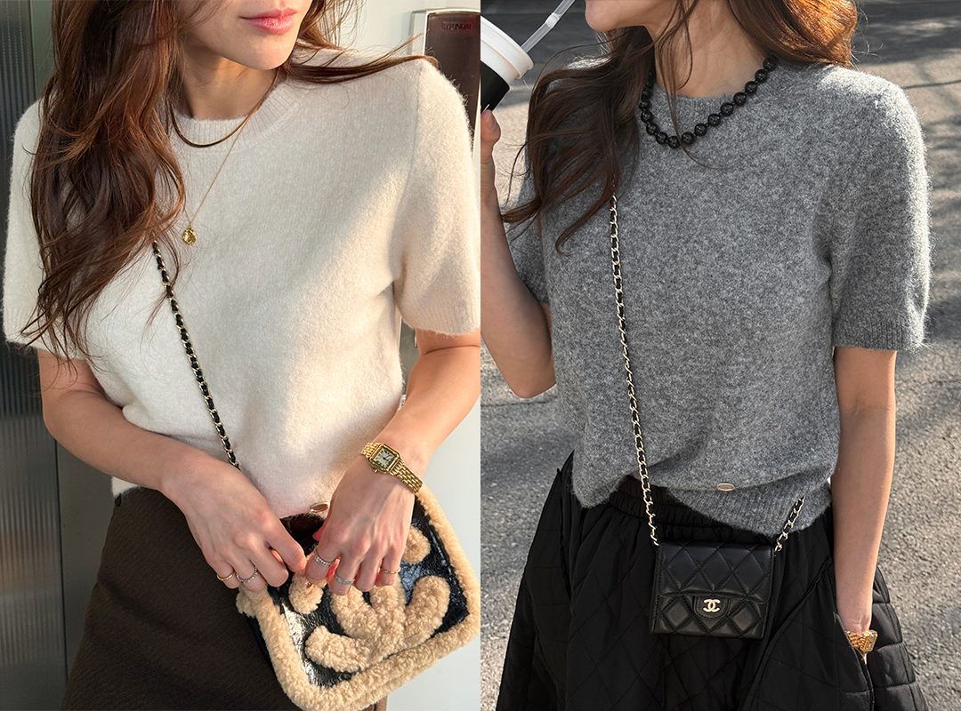 보멜버 반팔니트