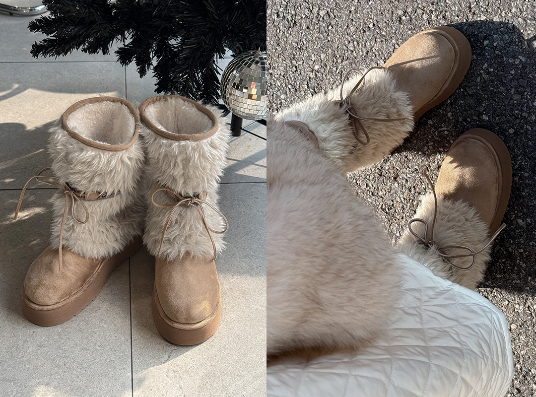 히루크 퍼스웨이드미들부츠