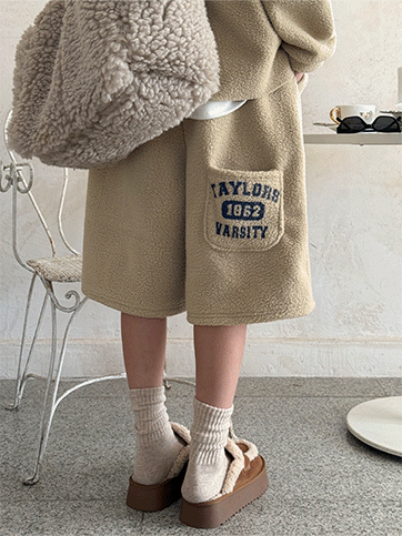 로텔무 밴딩뽀글이버뮤다팬츠