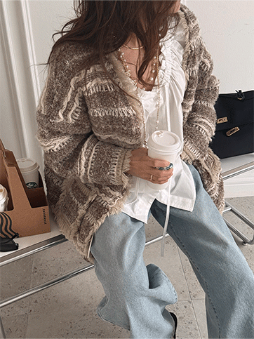 소히보 트위드니트가디건