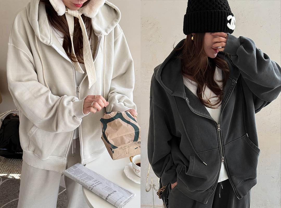 두지모 피그후드집업