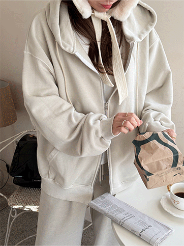 두지모 피그후드집업