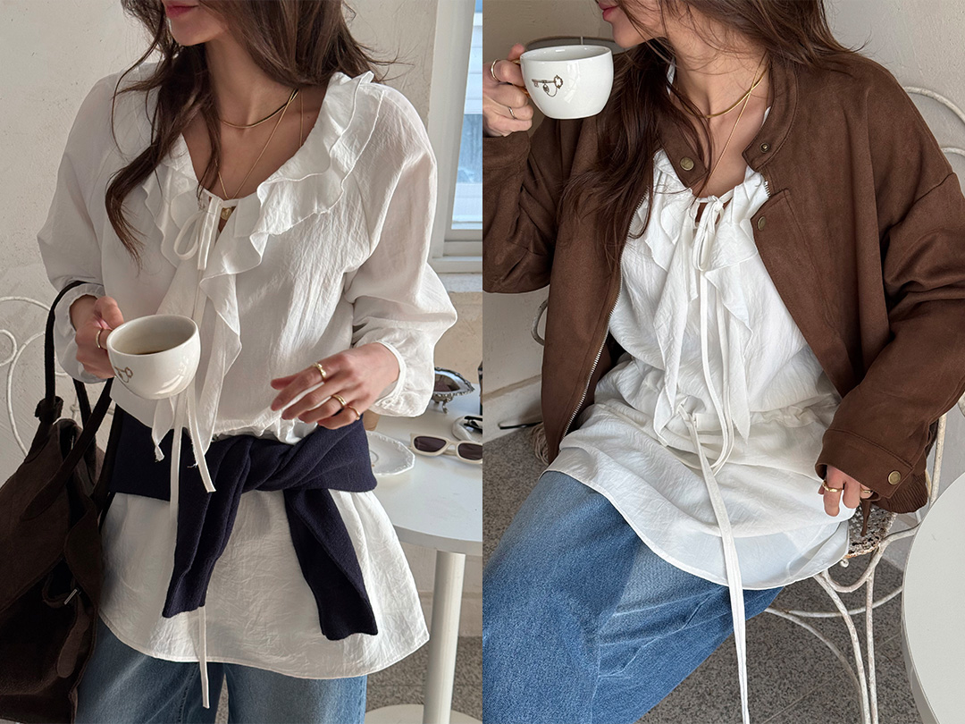 첸비우 원피스블라우스