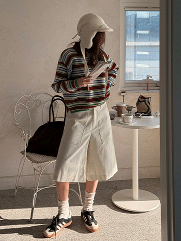 조테우 골덴버뮤다팬츠