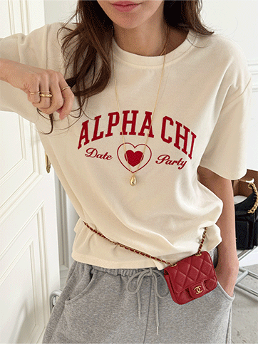 루키벨 벨벳나염반팔티