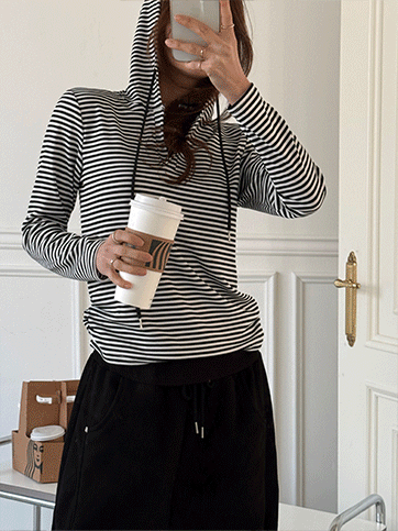 딘지보 레이어드단가라후드티