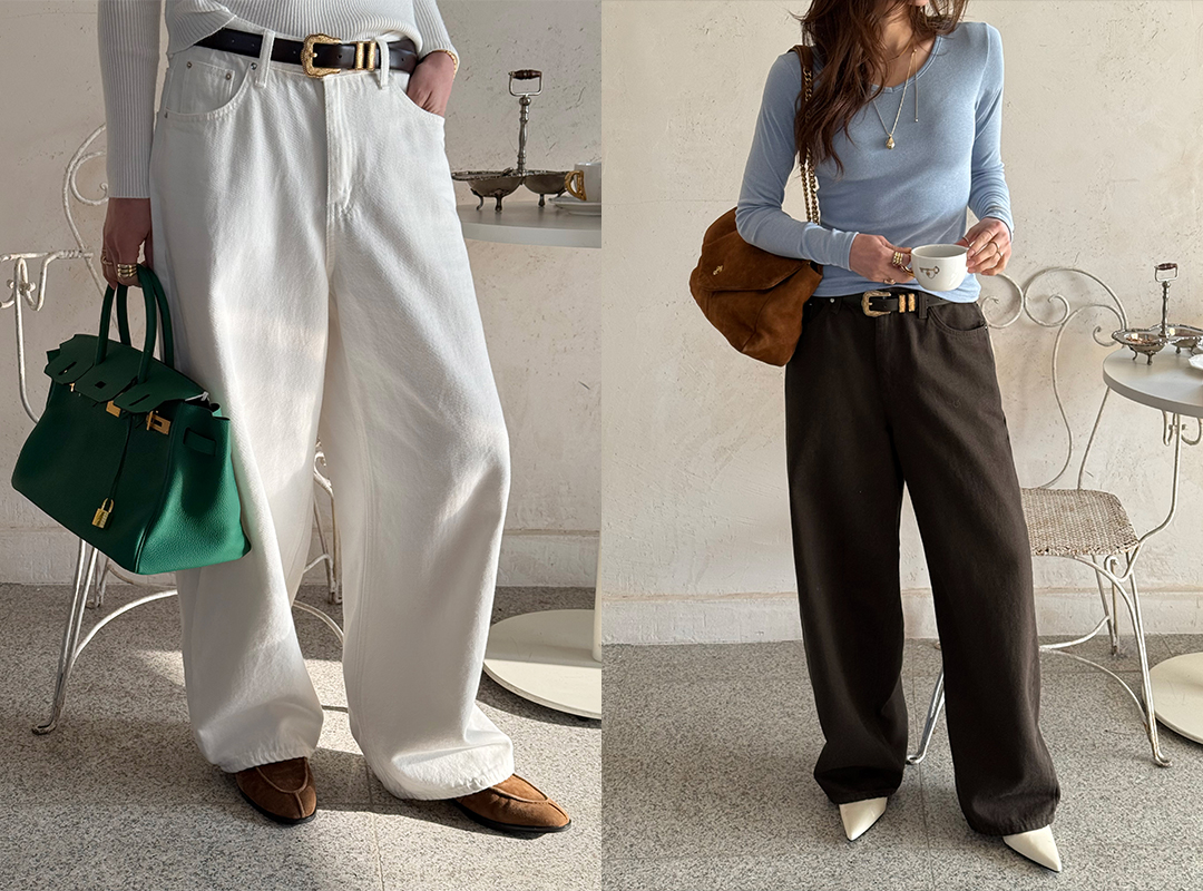 헤슬브 와이드팬츠