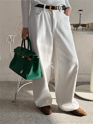 헤슬브 와이드팬츠