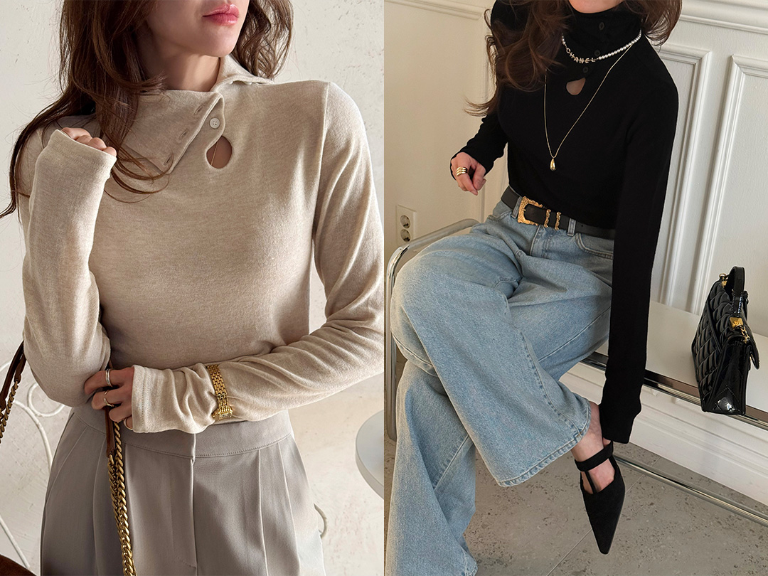 디빈프 울하이넥버튼티