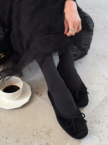 커베코 벨벳리본플랫슈즈