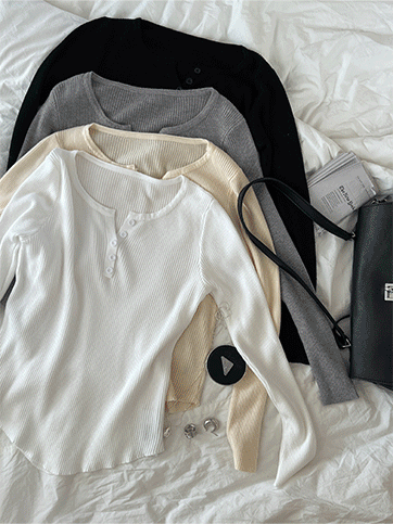 파엔올 골지버튼니트