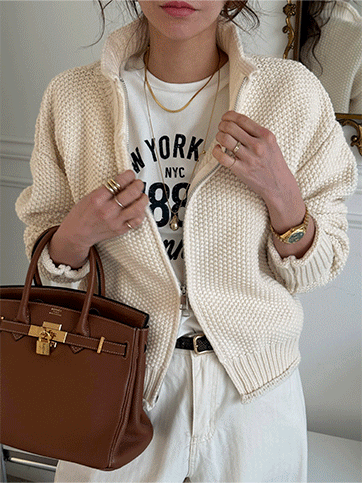 딘하버 니트집업