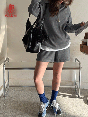 티엘버 기모카라티숏팬츠세트