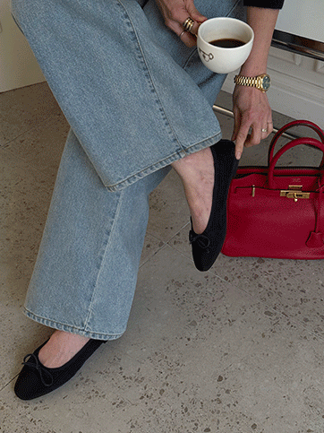 이벨프 골덴리본플랫슈즈