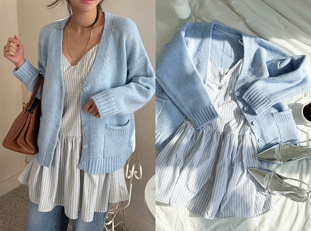 케핀브 니트가디건