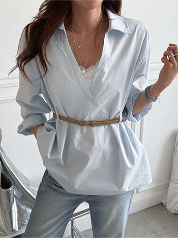 단프엘 벨트나시블라우스세트