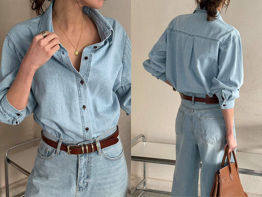 헤빌버 데님셔츠