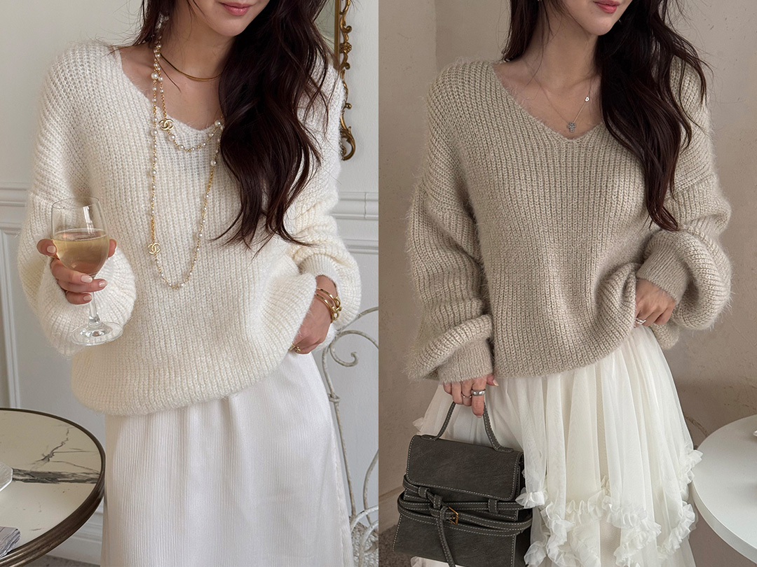 칼코프 브이넥니트