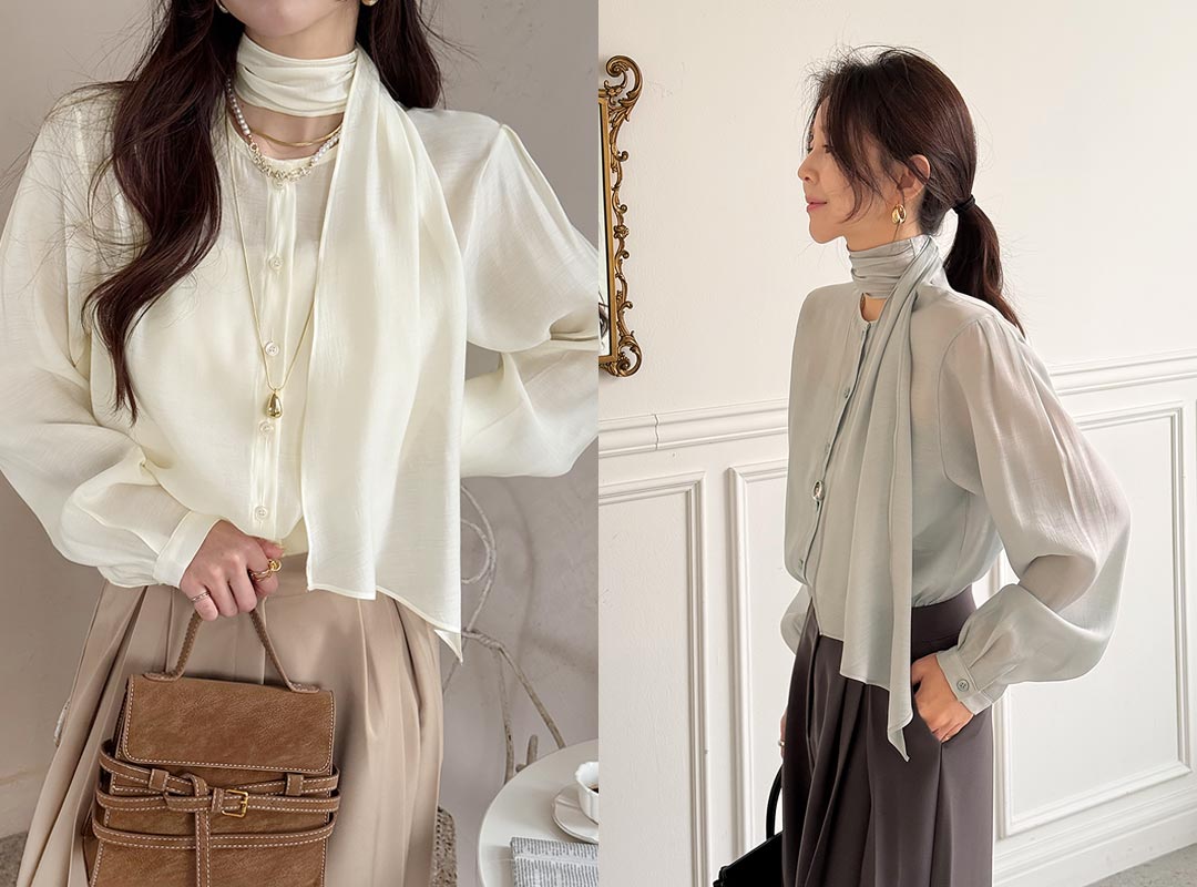 비앵트 타이블라우스