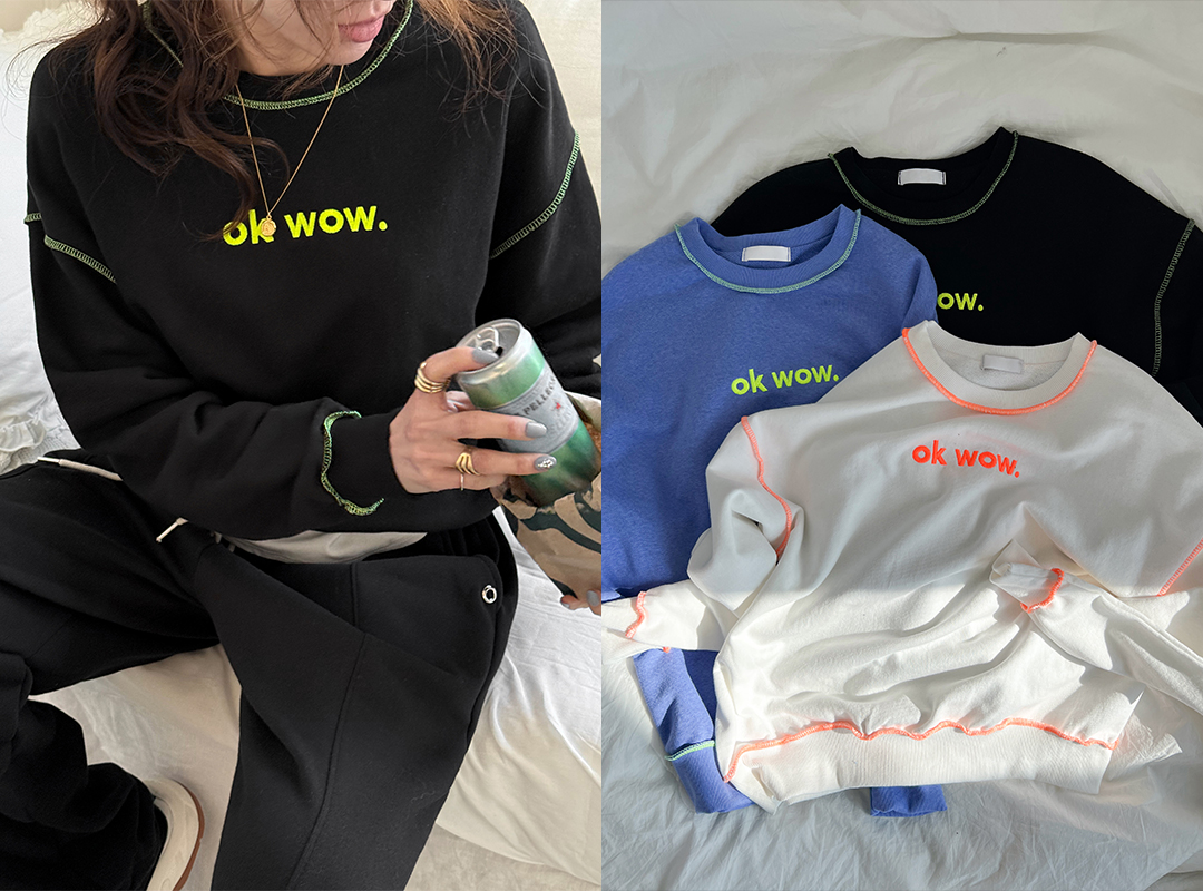 테롤드 자수맨투맨