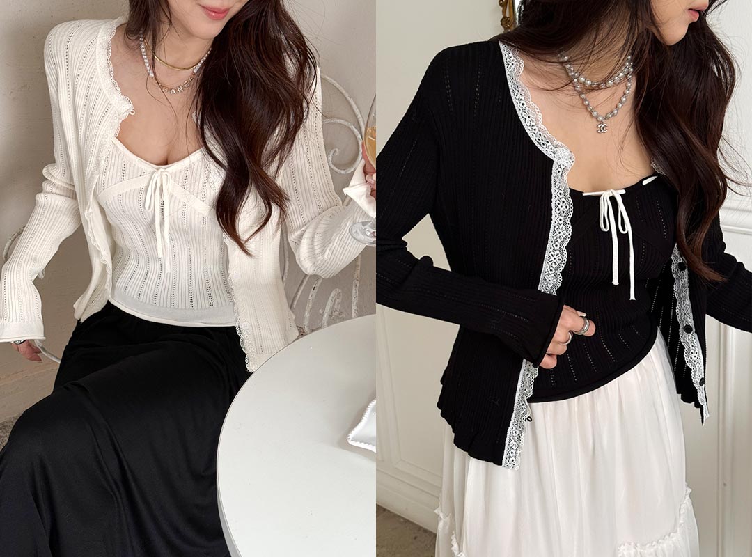 뱅브로 나시가디건세트