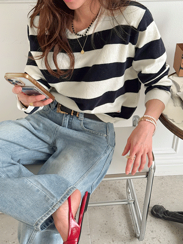 오바니 자수단가라니트(H02)