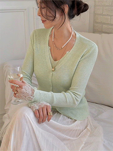 소반오 레이스레이어드가디건