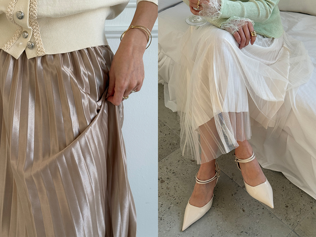 모민프 리버시블밴딩스커트