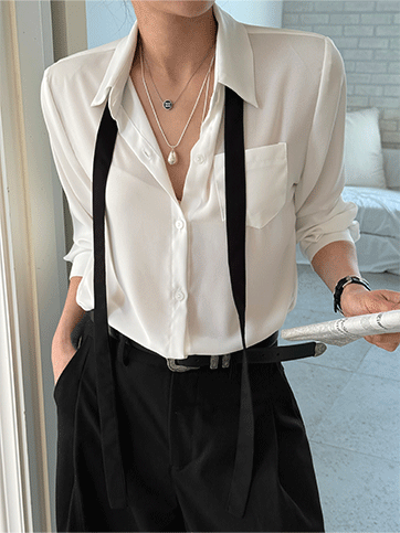 그빈오 리본포켓셔츠(H02)