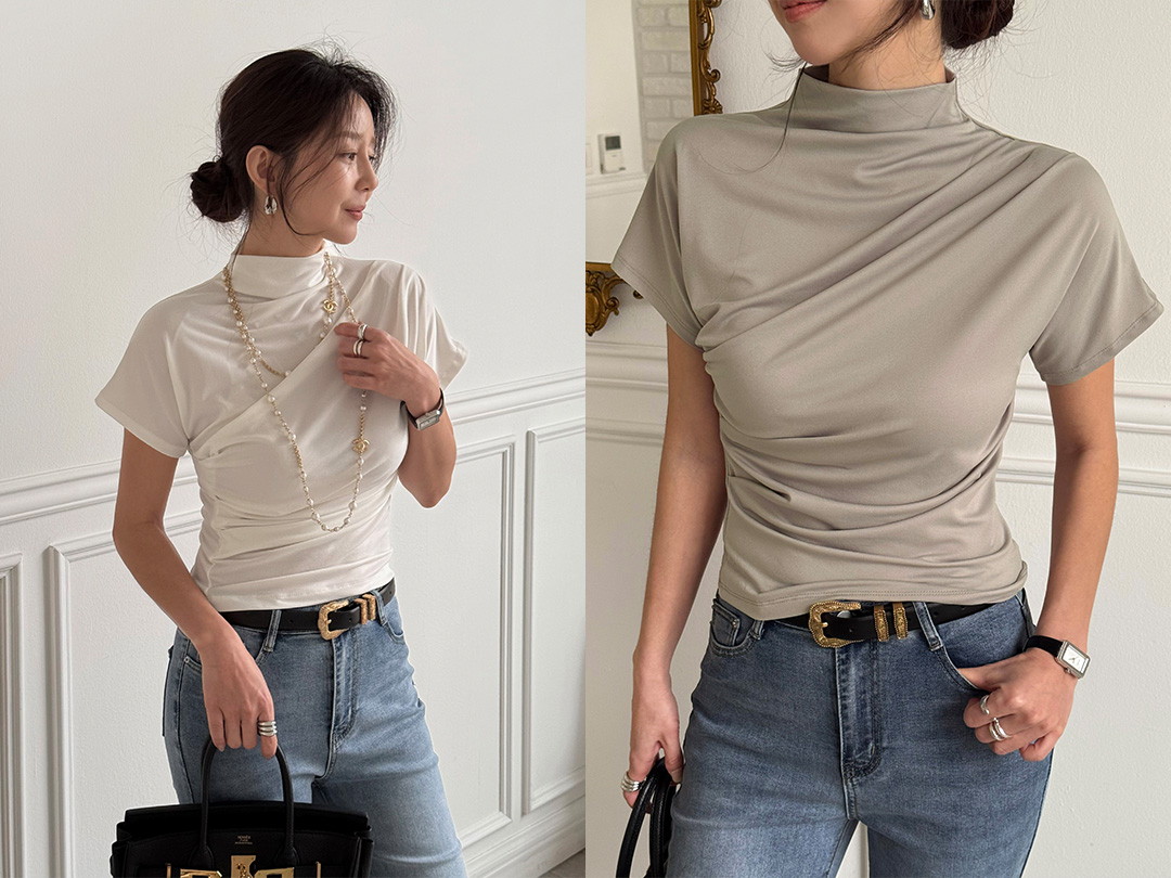 테호파 핀턱반목반팔티