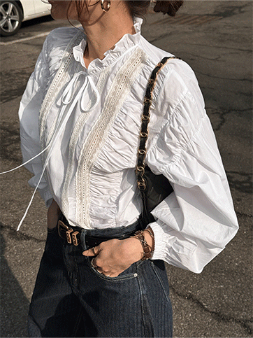 모놀크 레이스블라우스