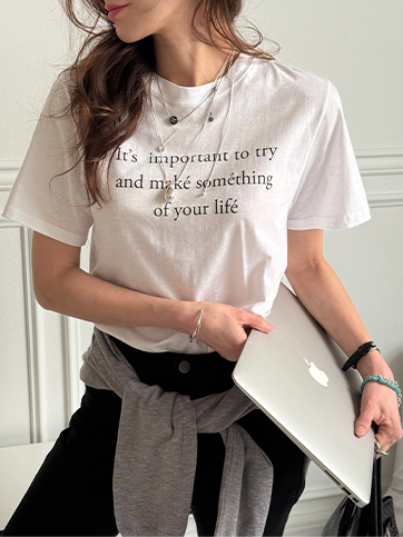 티켄보 나염반팔티