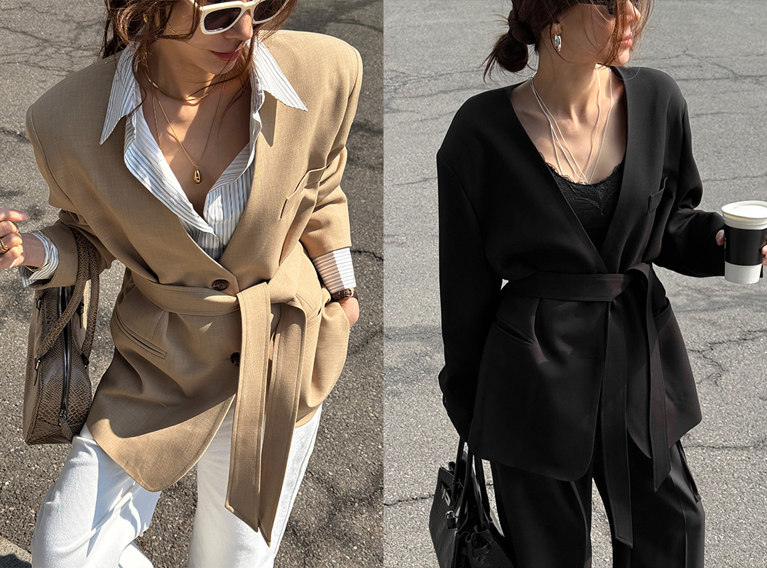 필타모 벨트노카라자켓