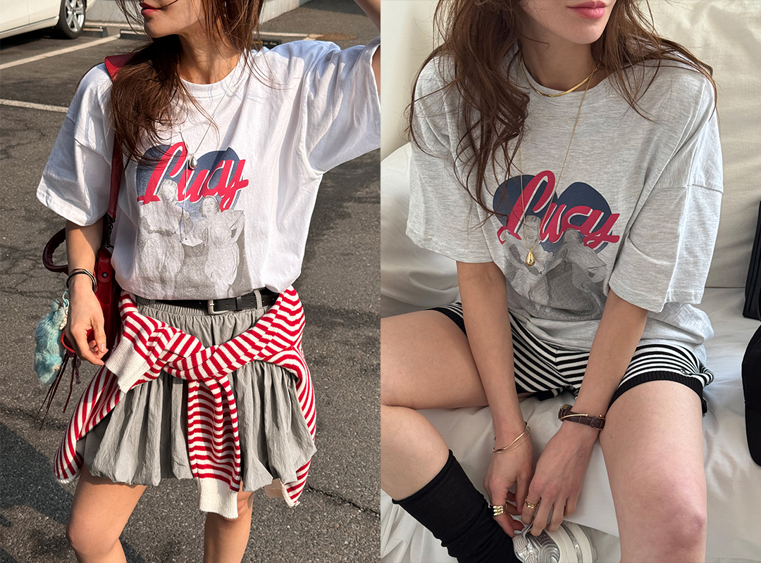 언보츠 나염반팔티