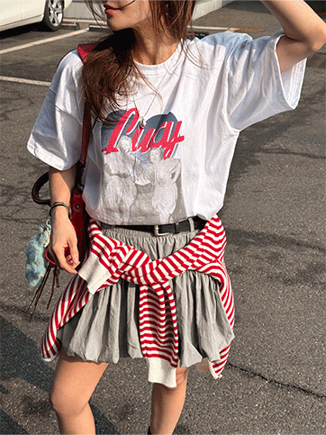 언보츠 나염반팔티