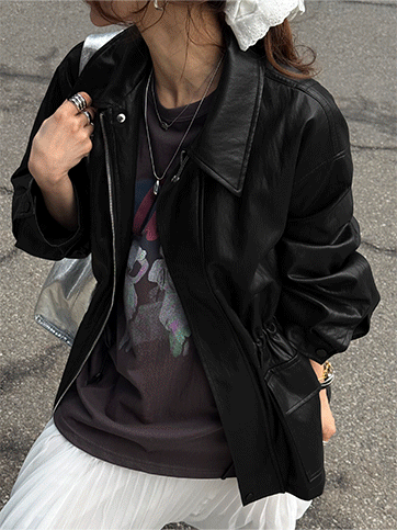 커이브 레더스트링자켓