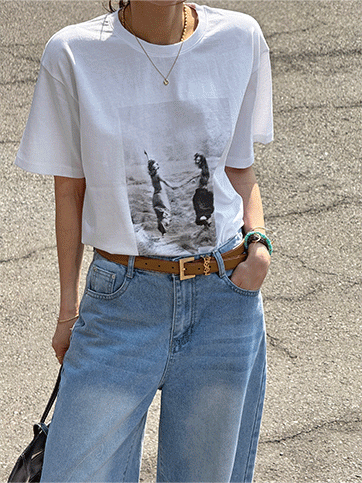 그멜프 나염반팔티