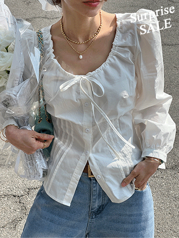 카헤보 리본블라우스