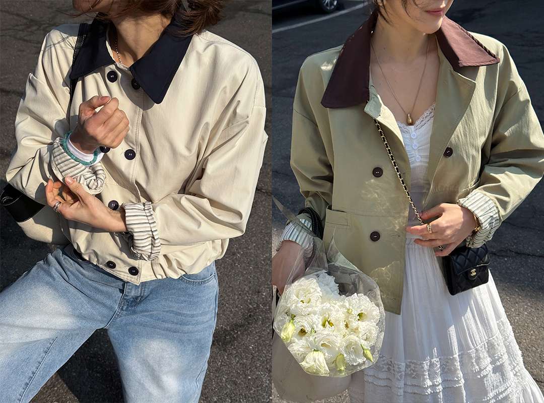 타헨브 카라배색자켓